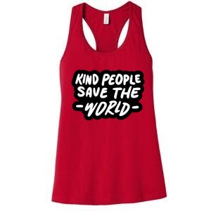 Kind People Save The World Women's Racerback Tank