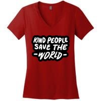 Kind People Save The World Women's V-Neck T-Shirt