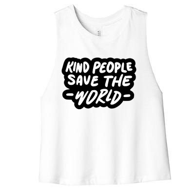 Kind People Save The World Women's Racerback Cropped Tank