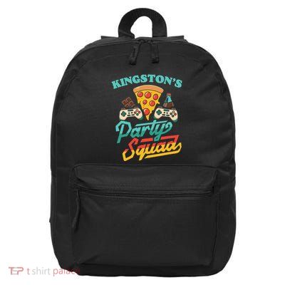 KingstonS Party Squad Pizza Gaming Birthday Party 16 in Basic Backpack