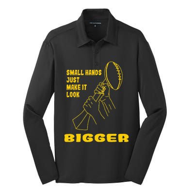 Kenny Pickett Small Hands Just Make It Look Bigger Silk Touch Performance Long Sleeve Polo