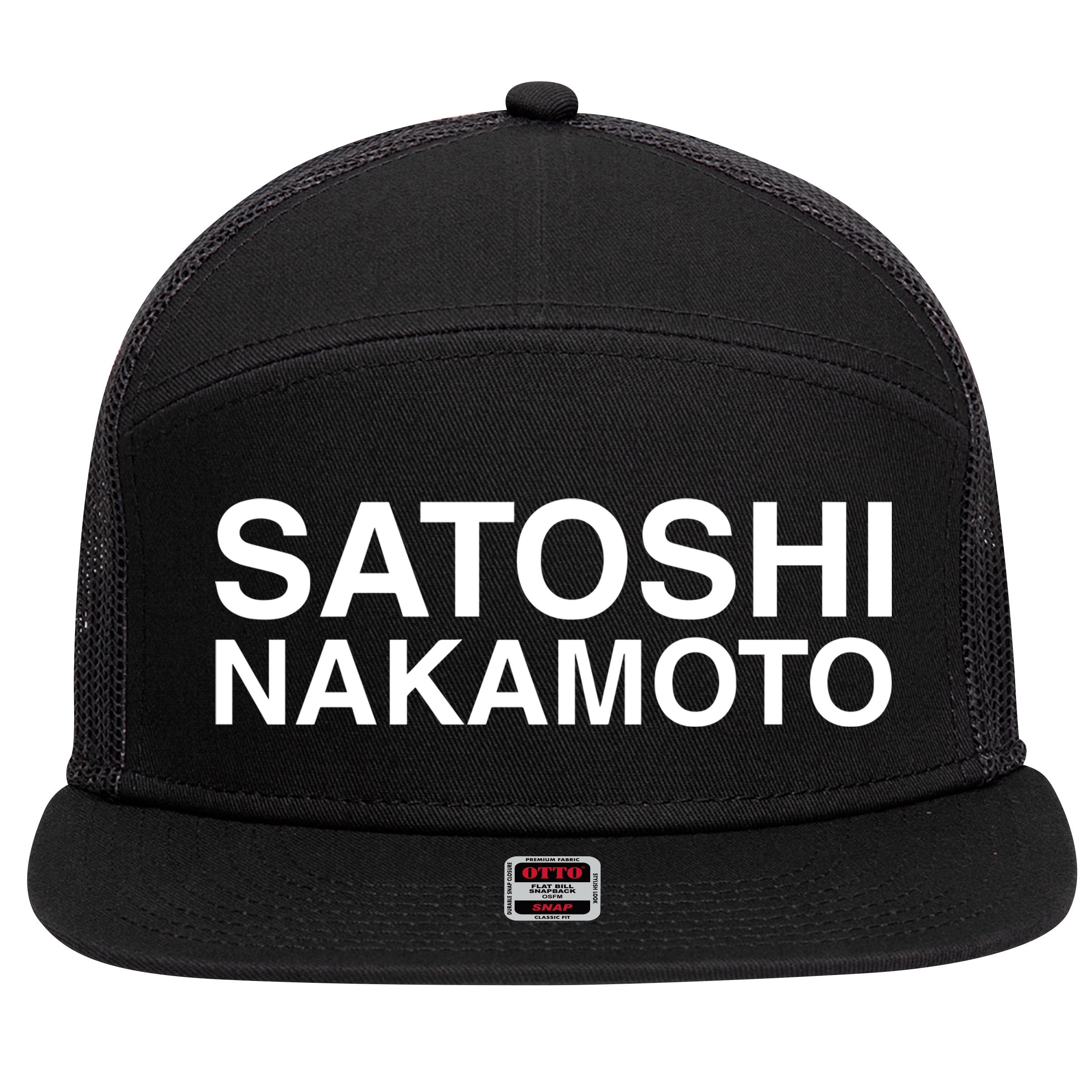 Kendrick’S Pop Satoshi Nakamoto 7 Panel Mesh Trucker Snapback Hat