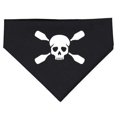 Kayak Paddling Skull Gift USA-Made Doggie Bandana