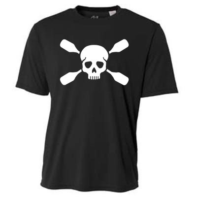 Kayak Paddling Skull Gift Cooling Performance Crew T-Shirt