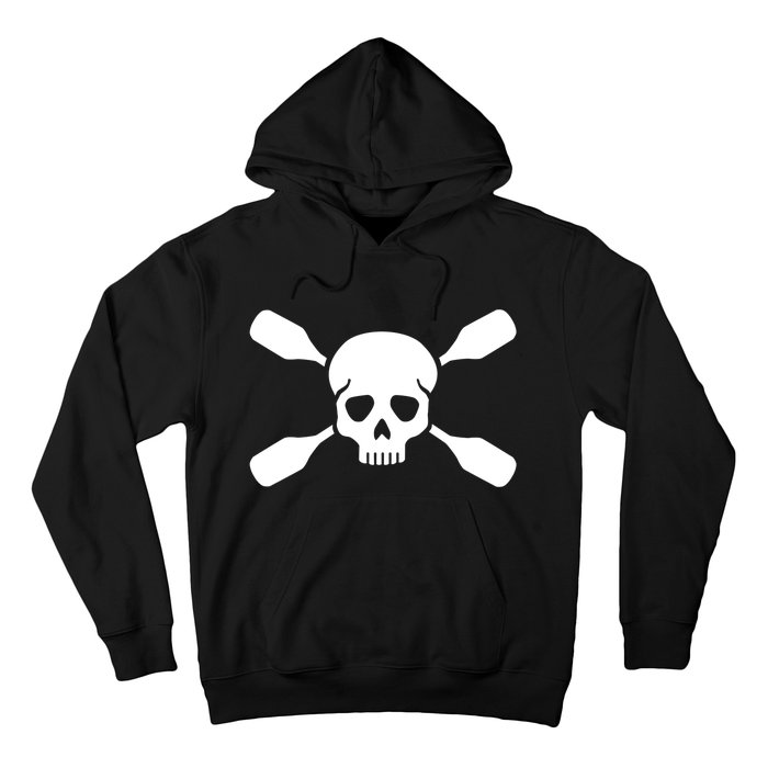 Kayak Paddling Skull Gift Hoodie