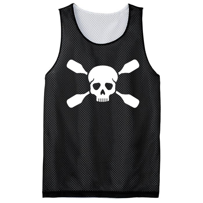 Kayak Paddling Skull Gift Mesh Reversible Basketball Jersey Tank