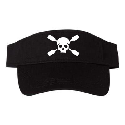 Kayak Paddling Skull Gift Valucap Bio-Washed Visor