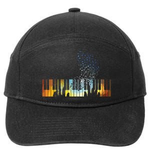 Keyboard Piano Shirts Gift For Men Women Kids 7-Panel Snapback Hat