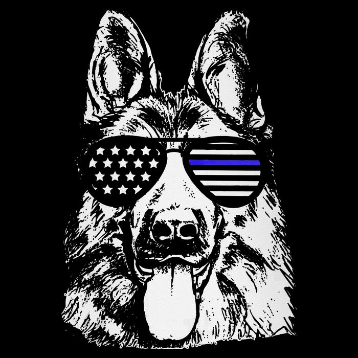 K9 Police Thin Blue Line German Shepherd Patriotic Tall T-Shirt