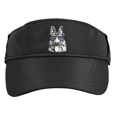 K9 Police Thin Blue Line German Shepherd Patriotic Adult Drive Performance Visor