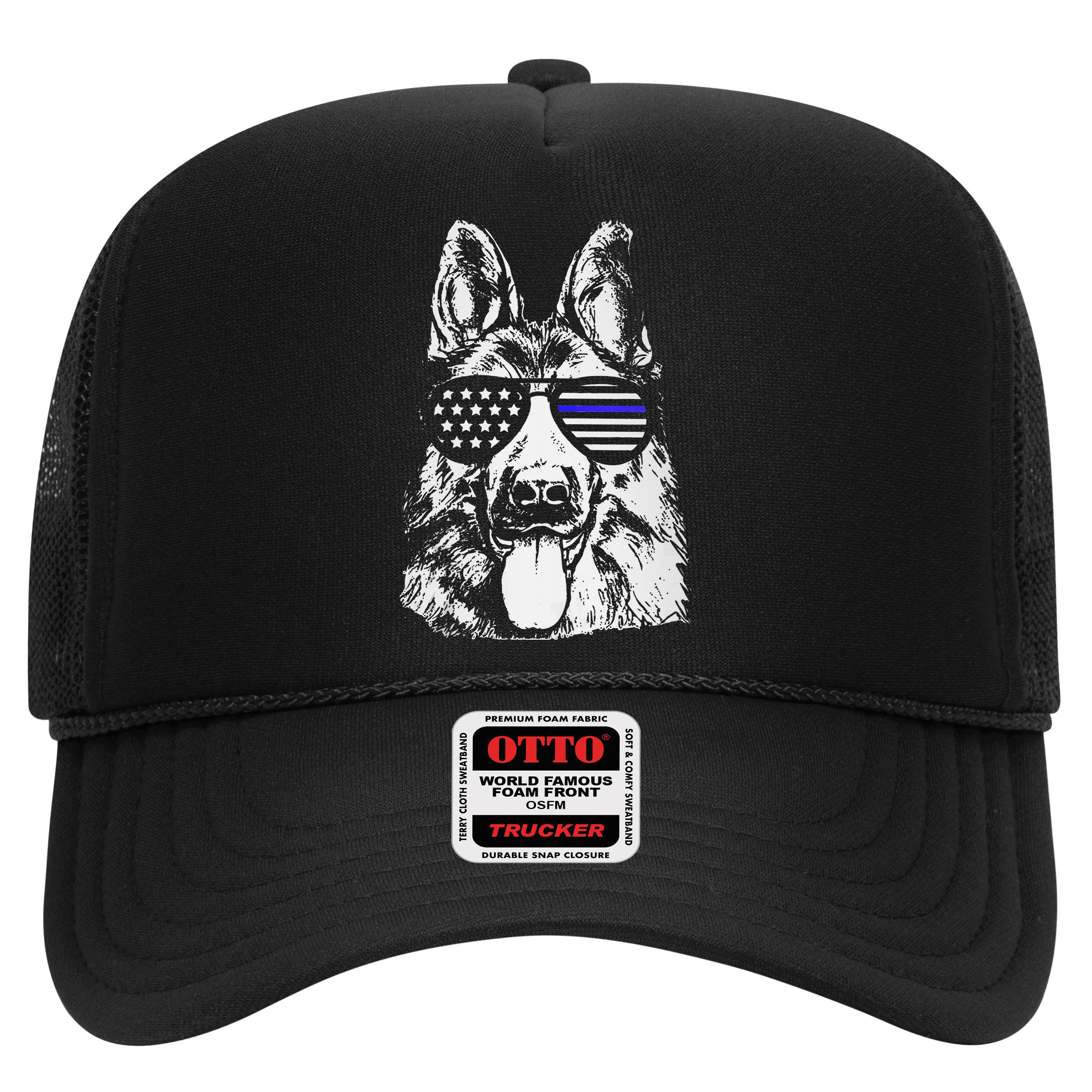 K9 Police Thin Blue Line German Shepherd Patriotic Hat