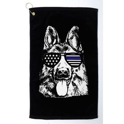 K9 Police Thin Blue Line German Shepherd Patriotic Golf Towel