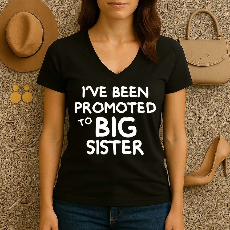Promoted To Big Sister Women's V-Neck T-Shirt