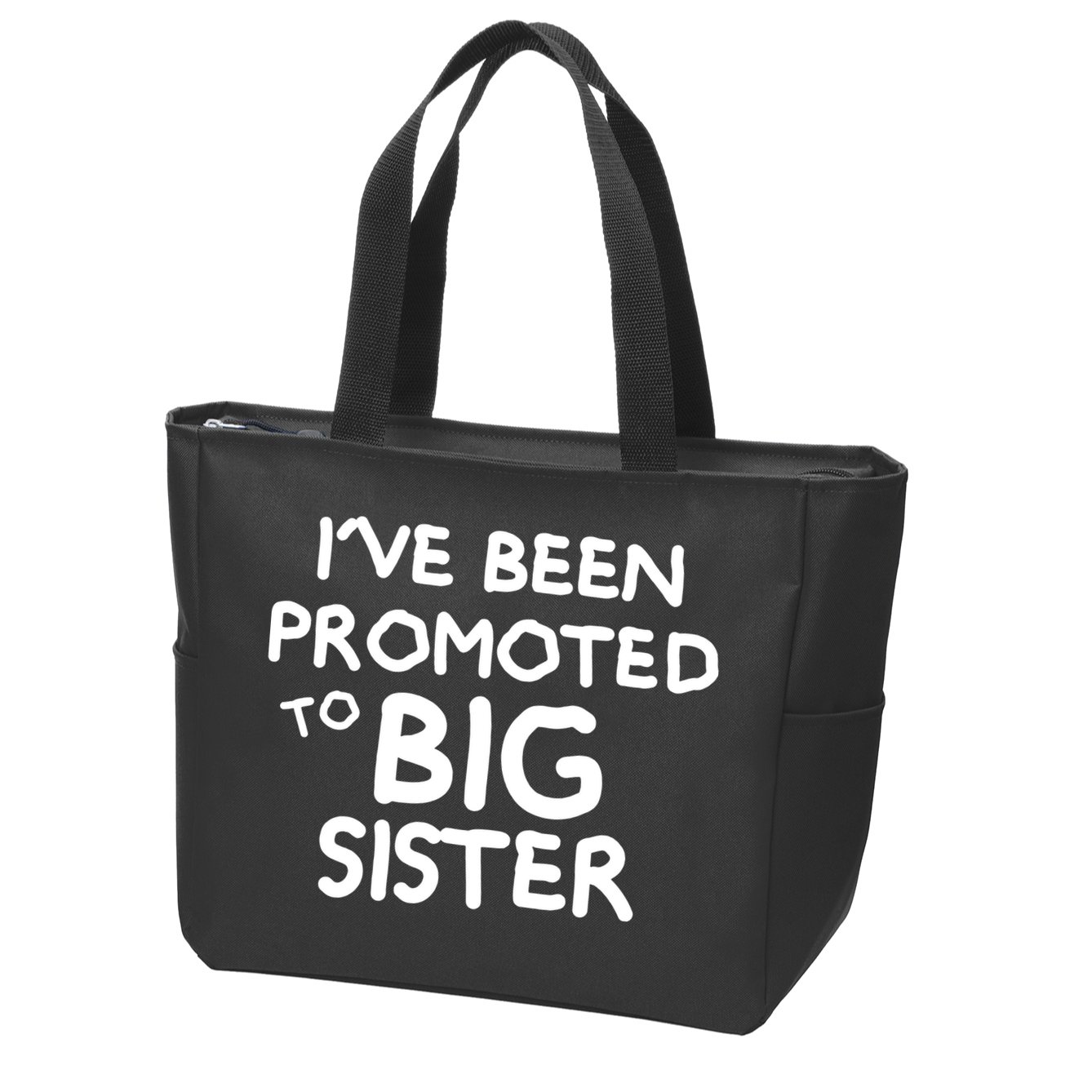 Promoted To Big Sister Zip Tote Bag