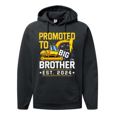 Kids Promoted To Big Bro 2024 Leveled Up To Big Brother 2024 Kids Performance Fleece Hoodie