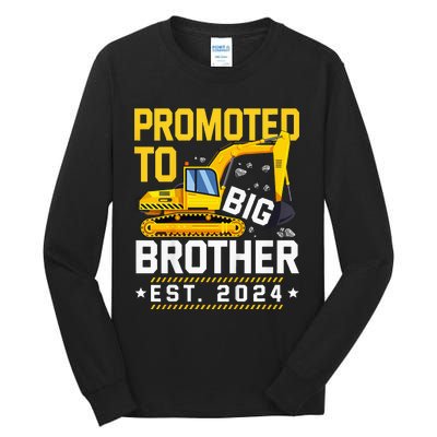 Kids Promoted To Big Bro 2024 Leveled Up To Big Brother 2024 Kids Tall Long Sleeve T-Shirt