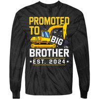 Kids Promoted To Big Bro 2024 Leveled Up To Big Brother 2024 Kids Tie-Dye Long Sleeve Shirt