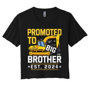 Kids Promoted To Big Bro 2024 Leveled Up To Big Brother 2024 Kids Women's Crop Top Tee