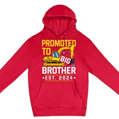 Kids Promoted To Big Bro 2024 Leveled Up To Big Brother 2024 Kids Premium Pullover Hoodie