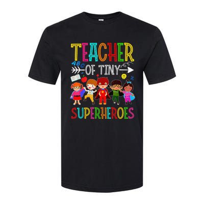 Kindergarten Prek Teacher of Tiny Superheroes Back to School Softstyle CVC T-Shirt