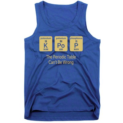 Kpop Periodic Table Seoul Hallyu Funny Korean Fashion Gayo Gift Tank Top