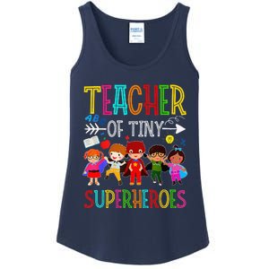 Kindergarten Prek Teacher Of Tiny Superheroes Back To School Ladies Essential Tank