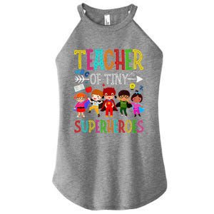 Kindergarten Prek Teacher Of Tiny Superheroes Back To School Women's Perfect Tri Rocker Tank