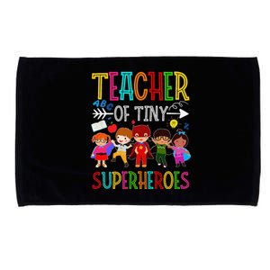 Kindergarten Prek Teacher Of Tiny Superheroes Back To School Microfiber Hand Towel