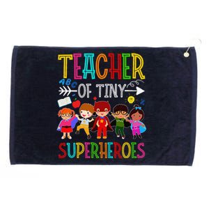 Kindergarten Prek Teacher Of Tiny Superheroes Back To School Grommeted Golf Towel