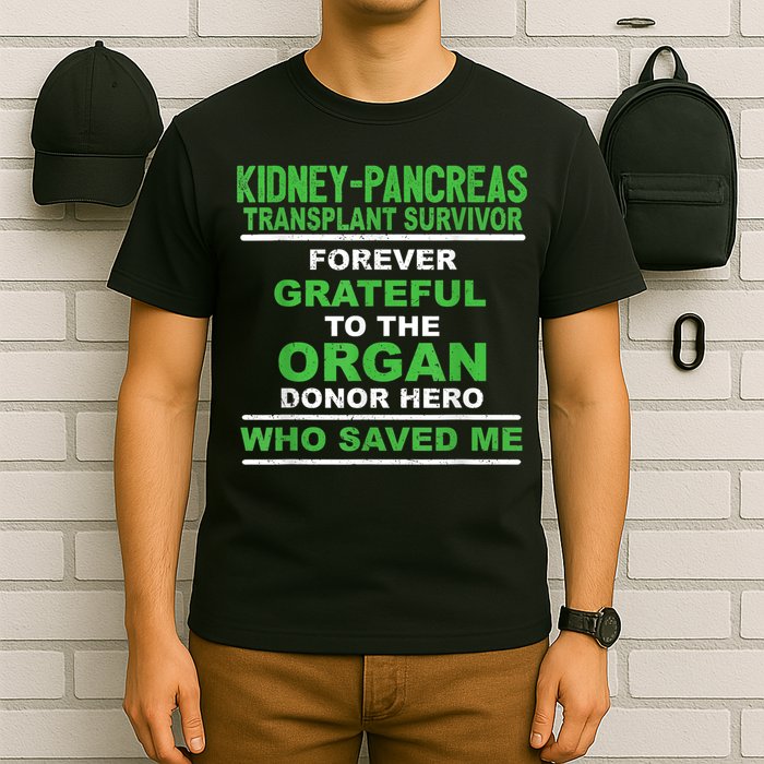 Kidney Pancreas Transplant Survivor Forever Grateful T-Shirt