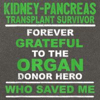 Kidney Pancreas Transplant Survivor Forever Grateful Cotton Canvas Backpack