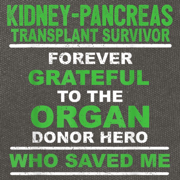 Kidney Pancreas Transplant Survivor Forever Grateful Cotton Canvas Backpack