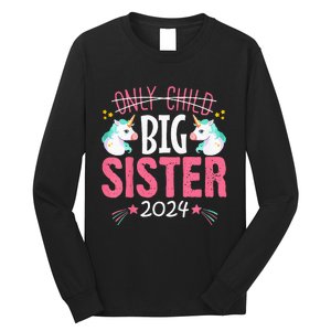 Kids Promoted To Big Sister Est 2024 Unicorn Long Sleeve Shirt