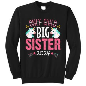 Kids Promoted To Big Sister Est 2024 Unicorn Sweatshirt