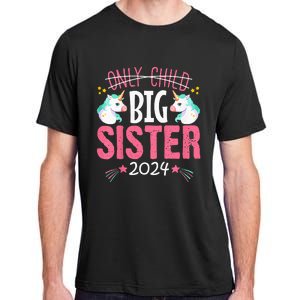 Kids Promoted To Big Sister Est 2024 Unicorn Adult ChromaSoft Performance T-Shirt