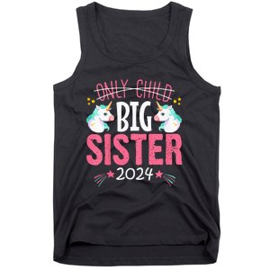 Kids Promoted To Big Sister Est 2024 Unicorn Tank Top