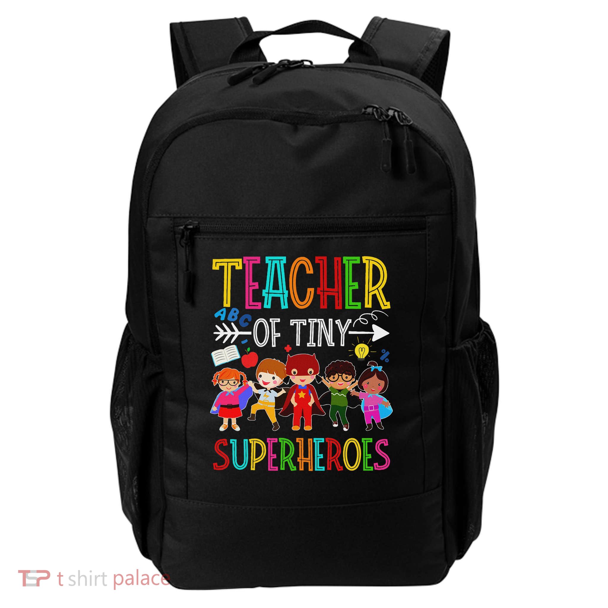 Kindergarten Prek Teacher Of Tiny Superheroes Back To School Daily Commute Backpack