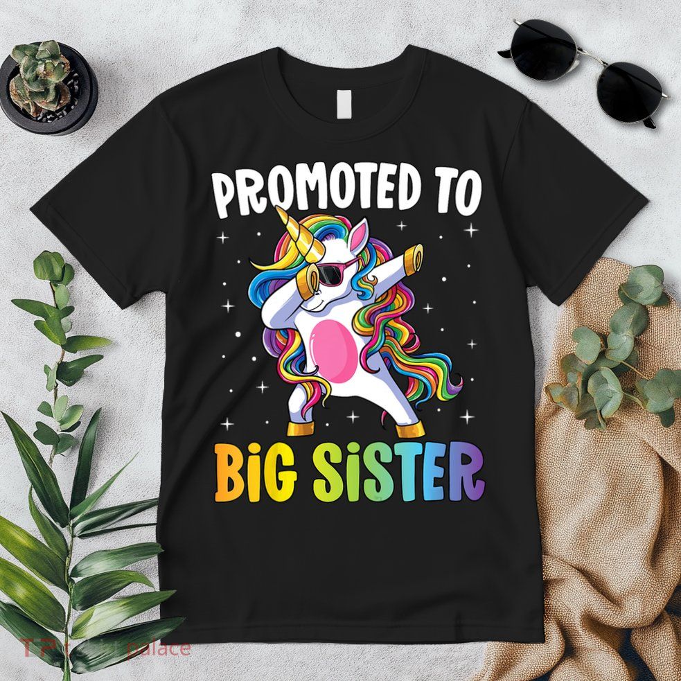Kids Promoted To Big Sister Dabbing Unicorn Older Sister Premium T-Shirt