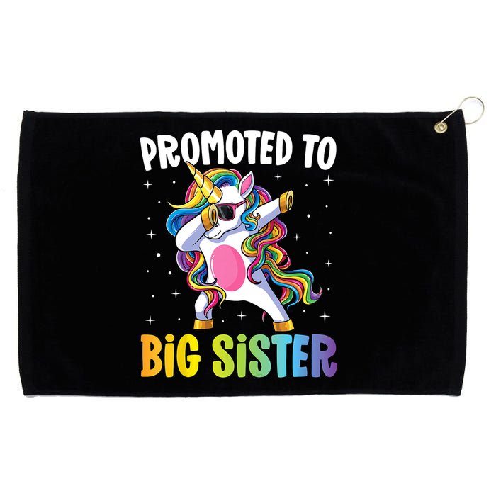 Kids Promoted To Big Sister Dabbing Unicorn Older Sister Grommeted Golf Towel