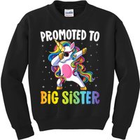 Kids Promoted To Big Sister Dabbing Unicorn Older Sister Kids Sweatshirt