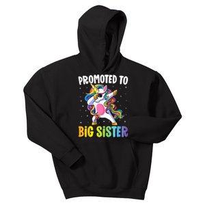 Kids Promoted To Big Sister Dabbing Unicorn Older Sister Kids Hoodie