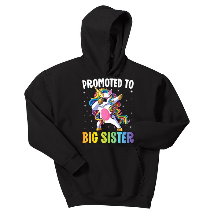 Kids Promoted To Big Sister Dabbing Unicorn Older Sister Kids Hoodie