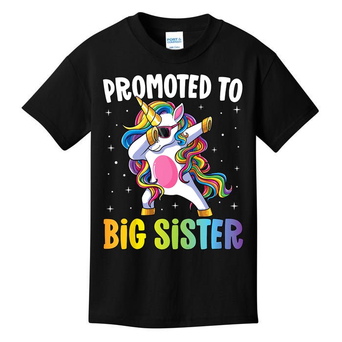 Kids Promoted To Big Sister Dabbing Unicorn Older Sister Kids T-Shirt