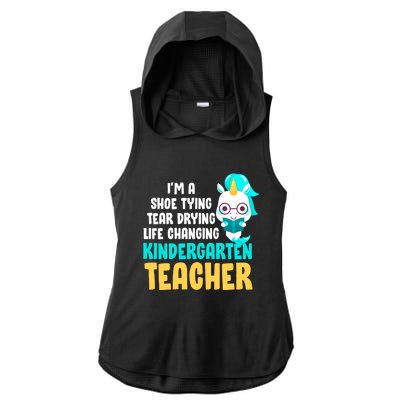 Kindergarten Preschool Teacher Kindergarten Teacher Cute Gift Ladies PosiCharge Tri-Blend Wicking Draft Hoodie Tank