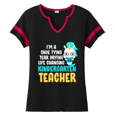 Kindergarten Preschool Teacher Kindergarten Teacher Cute Gift Ladies Halftime Notch Neck Tee