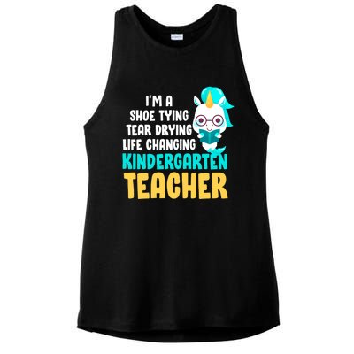 Kindergarten Preschool Teacher Kindergarten Teacher Cute Gift Ladies PosiCharge Tri-Blend Wicking Tank