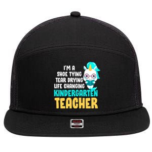 Kindergarten Preschool Teacher Kindergarten Teacher Cute Gift 7 Panel Mesh Trucker Snapback Hat