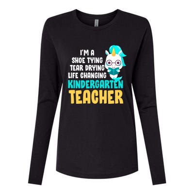 Kindergarten Preschool Teacher Kindergarten Teacher Cute Gift Womens Cotton Relaxed Long Sleeve T-Shirt