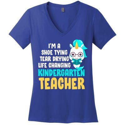 Kindergarten Preschool Teacher Kindergarten Teacher Cute Gift Women's V-Neck T-Shirt