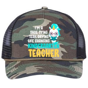 Kindergarten Preschool Teacher Kindergarten Teacher Cute Gift Retro Rope Trucker Hat Cap